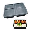 3 Compartment fast food  lunch box take away blister plastic food packaging